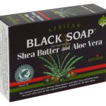 (6 Bars) African Black Soap with Shea Butter and Aloe Vera
